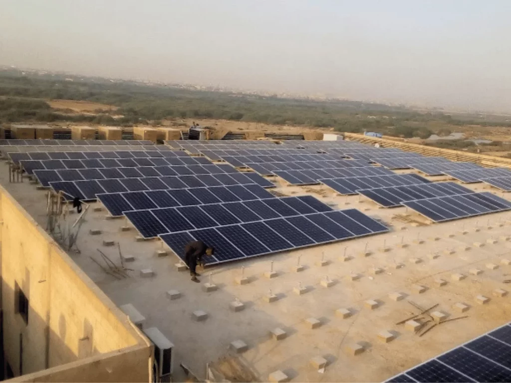 Solar panel commercial installation in Karachi Pakistan by Spade Innovations