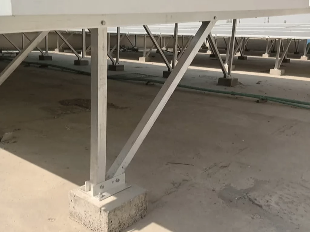 Solar panels racking stand