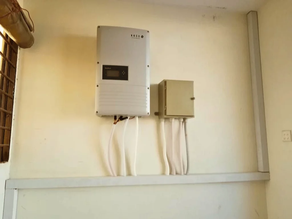 Growatt solar inverter installed at a home in Karachi Pakistan