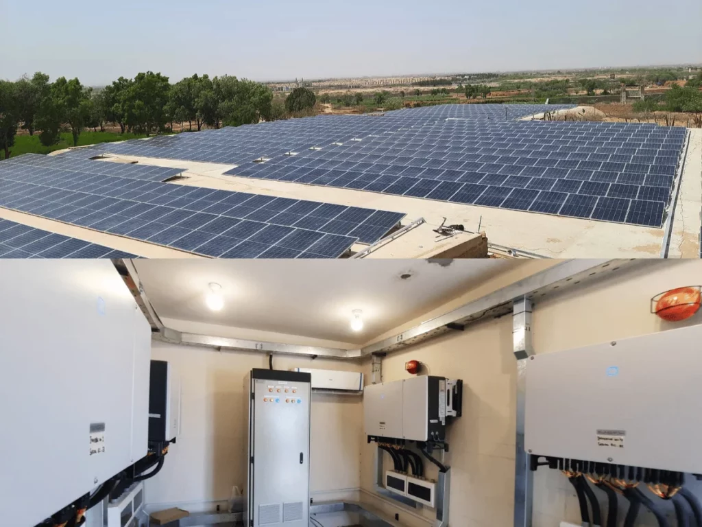 Solar panels array 550kw and solar inverters installed in Karachi